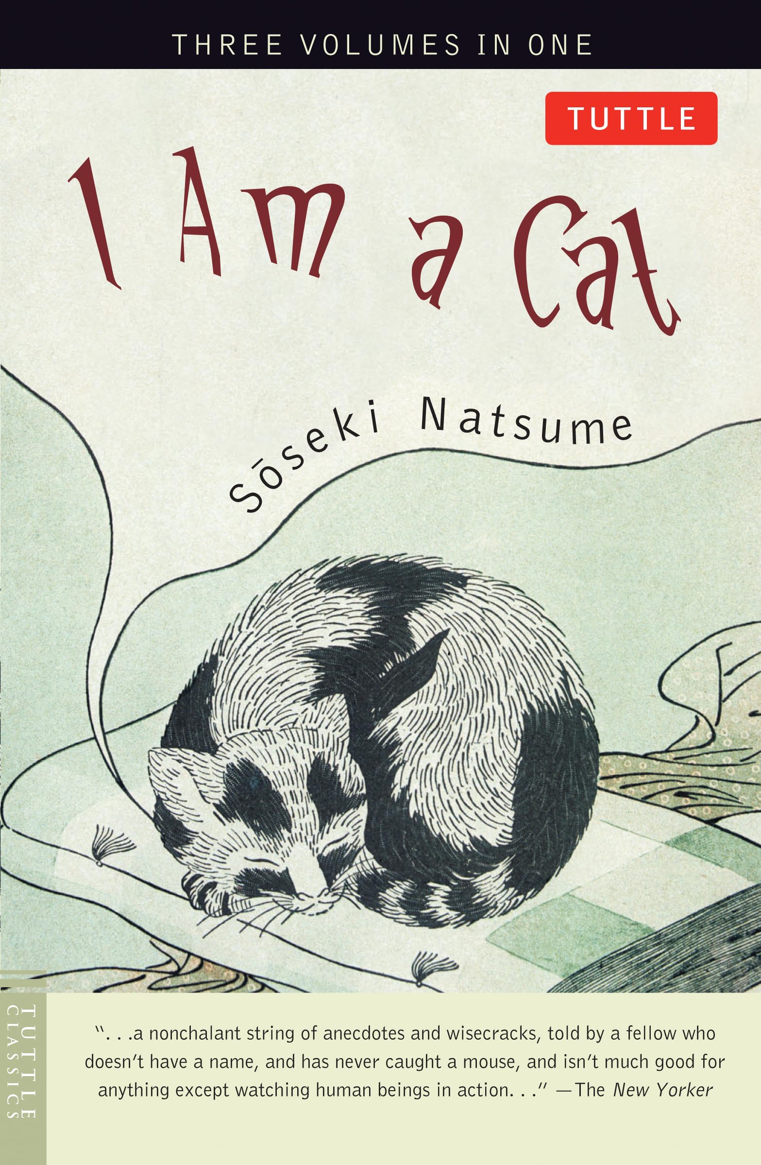 cover of a book titled «I am a cat», by Soseki Natsume